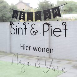 Raamsticker Welkom Sint & Piet Mini Fem