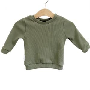 Sweater groene rib