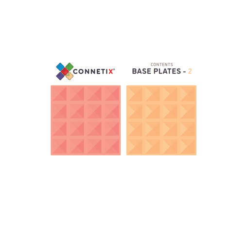 Connetix Pastel Base Plate LemonPeach