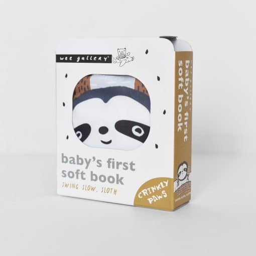 Wee Gallery Soft Book Friendly Faces Swing Slow Sloth