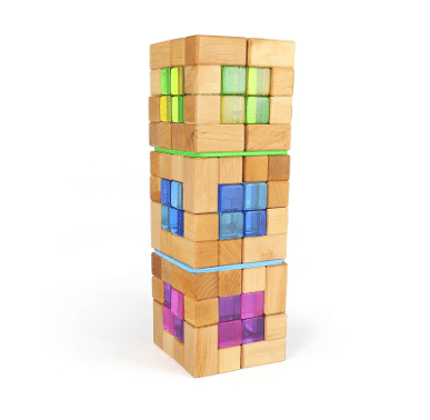 Bauspiel hoekblokken en lucent cubes