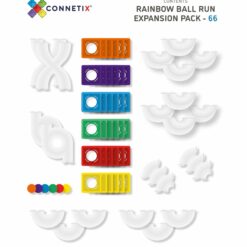 Connetix Rainbow Ball Run Uitbreidingsset inhoud