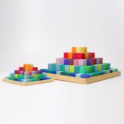 GRIMM's Kleine Piramide Blokkenset Regenboog