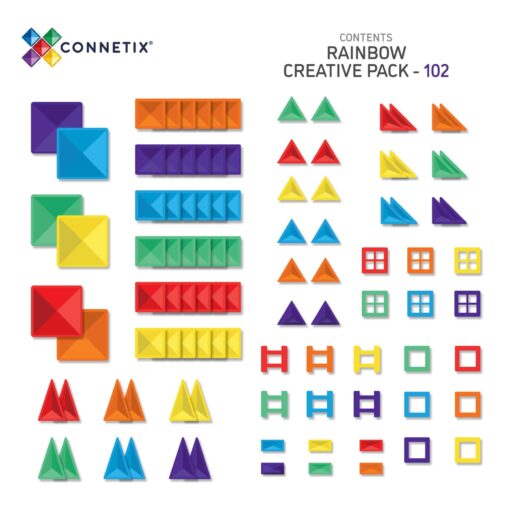 Connetix Rainbow Creative Pack inhoud