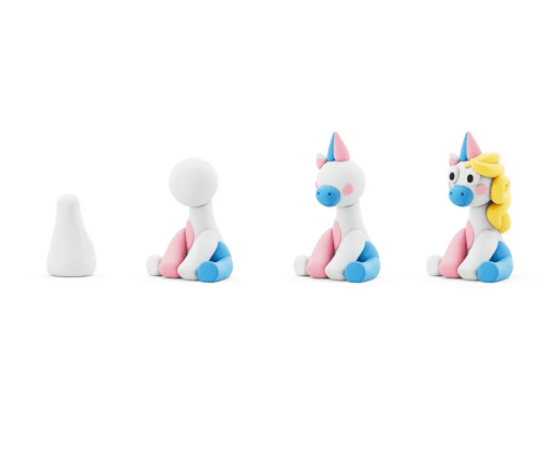 Hey Clay Rainbow Unicorns Lighty