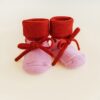 Hvid Booties Cotton Candy/Red
