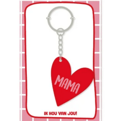 Sleutelhanger hartje mama