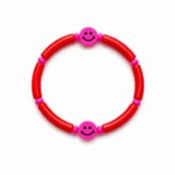 Arrmband tube rood met smiley
