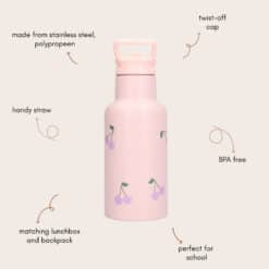 Kidzroom RVS Drinkfles Nostalgia Kersjes
