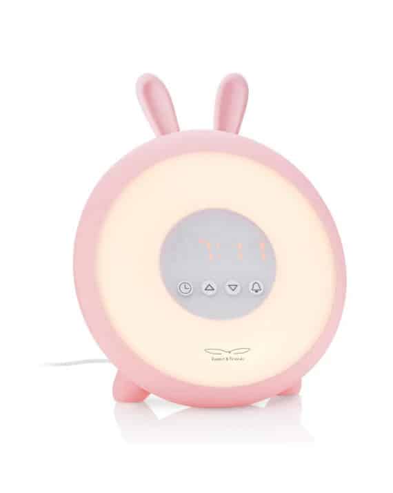 Rabbit & Friends Wake Up Lamp met wekker roze