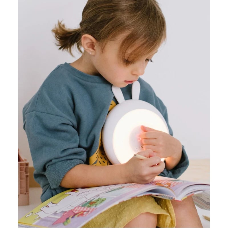 Rabbit & Friends Wake Up Lamp met wekker wit