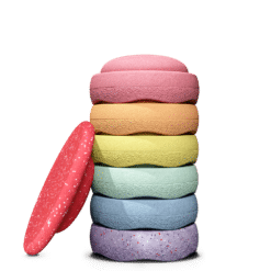 Stapelstein Winter Special Rainbow Set pastel 6+1