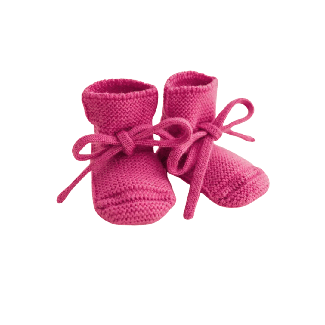 Hvid Booties Fuchsia