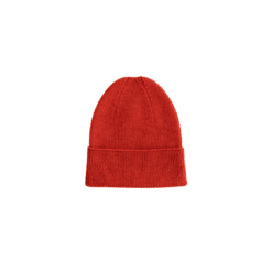 Hvid Newborn Beanie Red