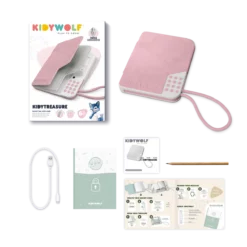 Kidywolf KIDYTREASURE Geheim notitieboekje met pincode Roze